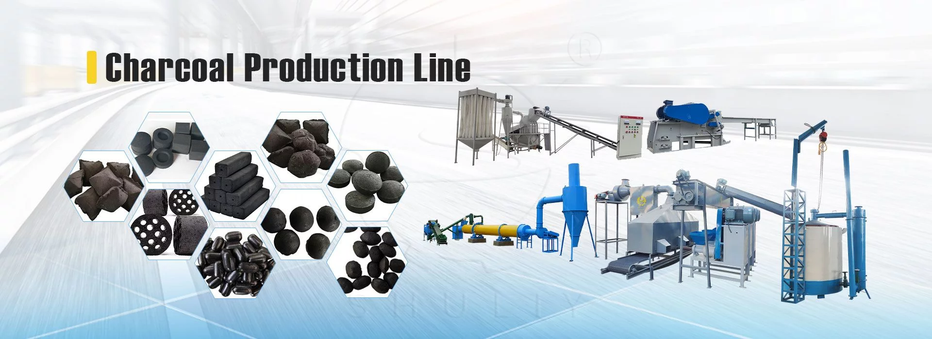línea de producción de carbón