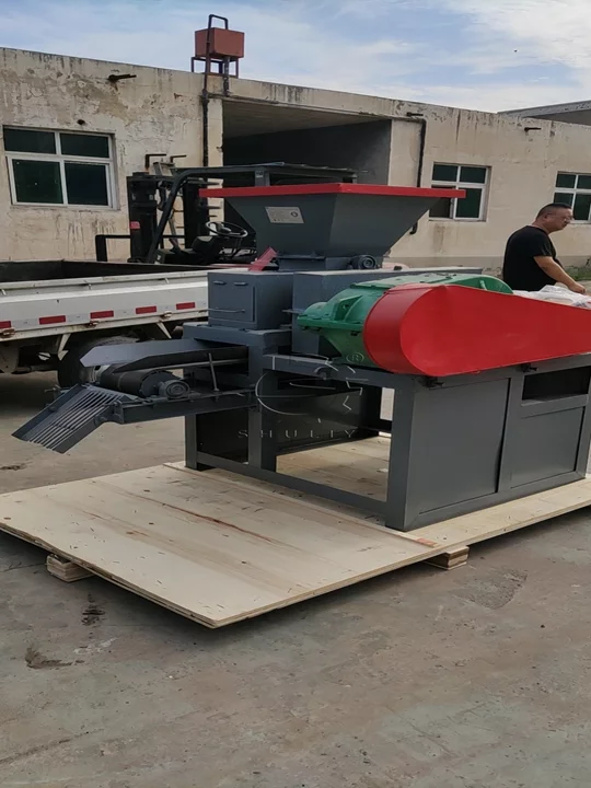 BBQ coal press machine shipped to mexico