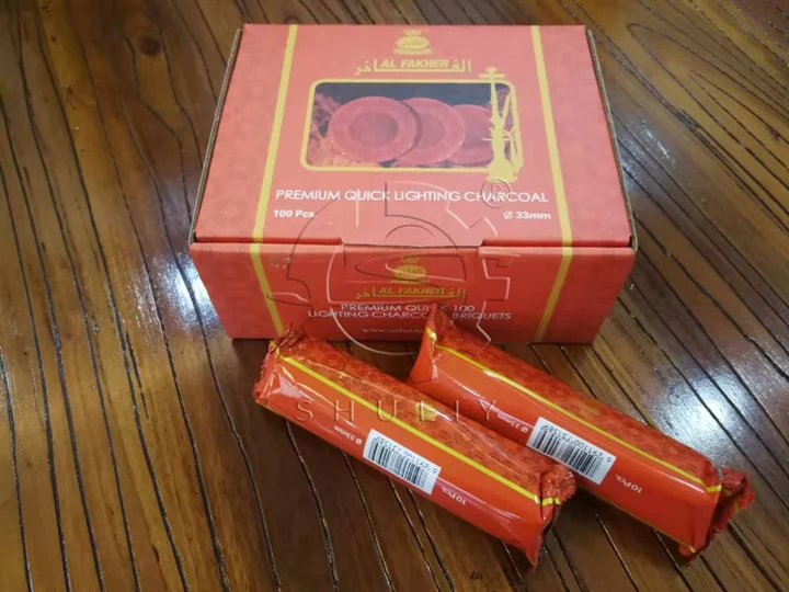 packaged shisha charcoal